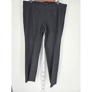 Eileen Fisher Women's Black Mid Rise Elastic Waist Casual Pant Size XL
